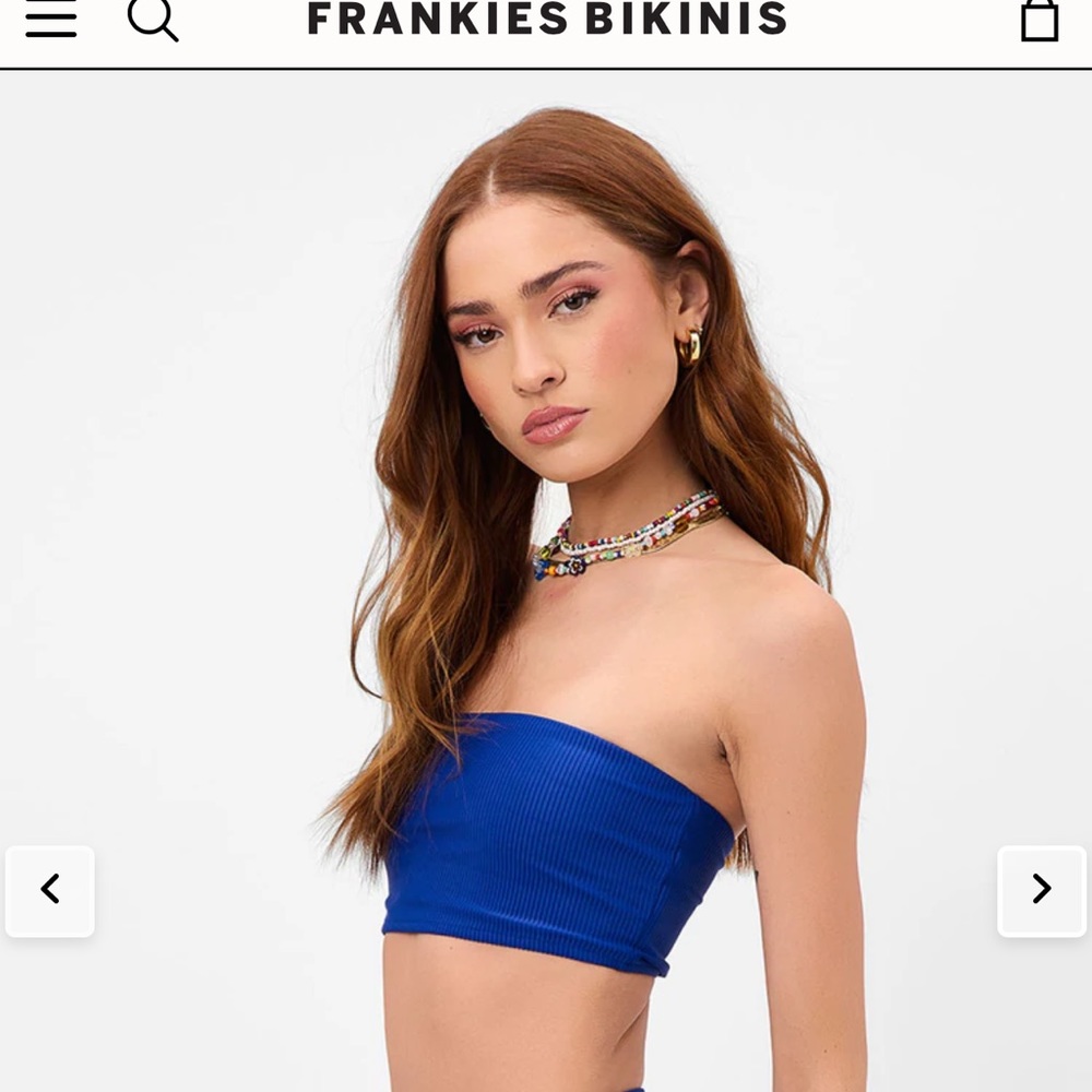 Frankies Red Strapless Bikini w/ Cheeky Bottoms